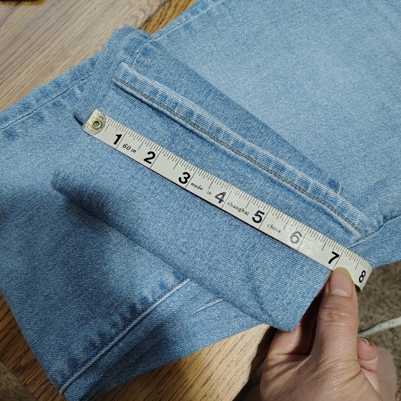 Lands'end women's high rise Straight Recover Denim Jeans Ligh Blue Wash sz 6. - Picture 15 of 17